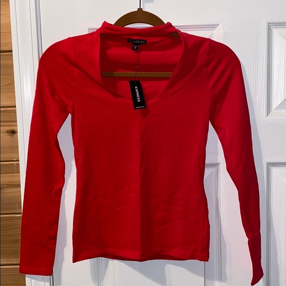 Express Tops - NWT🌟Express red long sleeve top